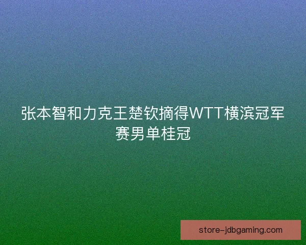 张本智和力克王楚钦摘得WTT横滨冠军赛男单桂冠